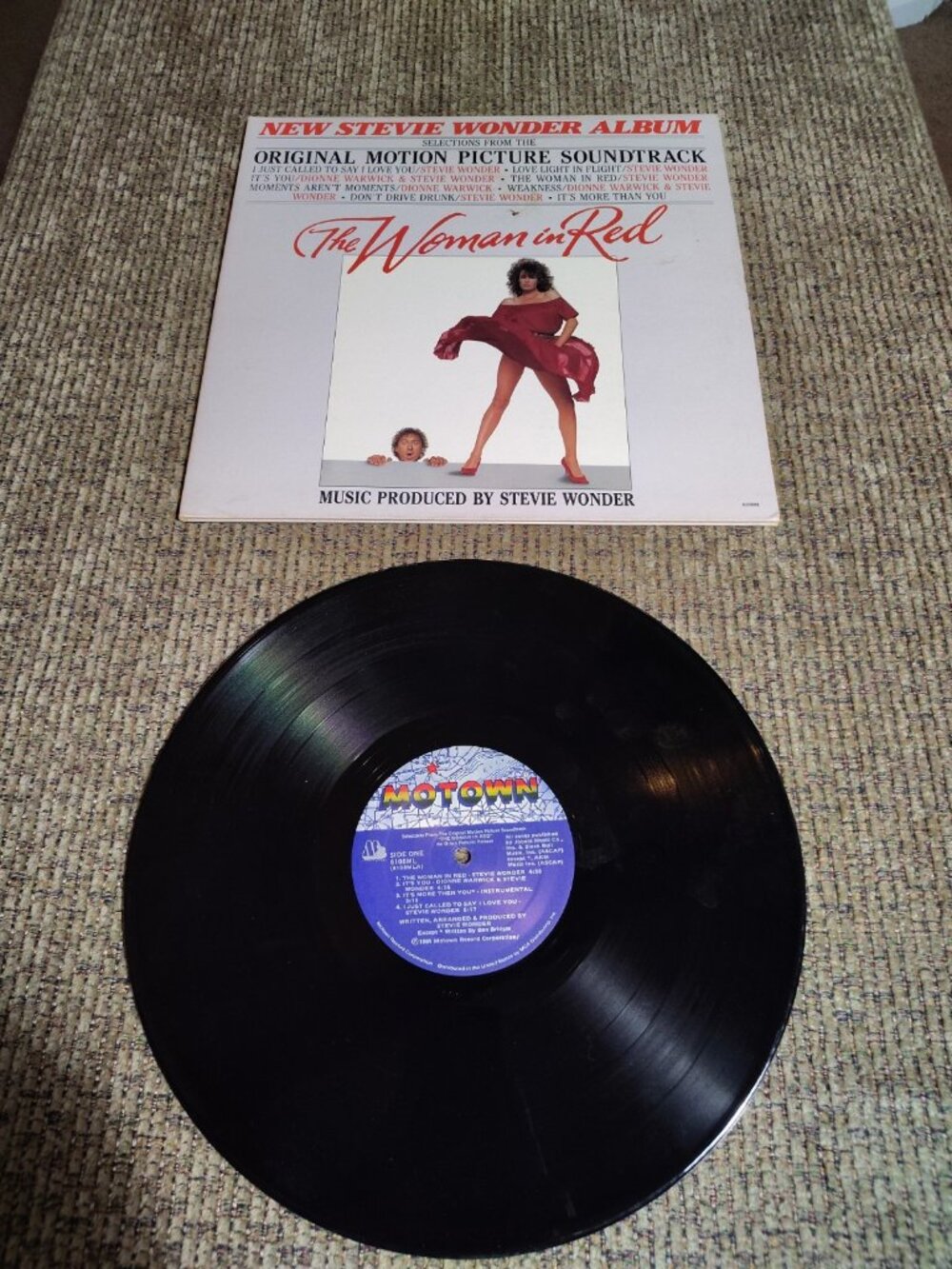 The Woman In Red Soundtrack Record LP Vinyl Original Press 1984 Stevie Wonder